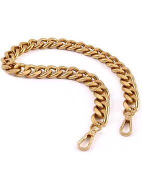 Trendy 25" Chunky Metal Chain Purse Handle Replacement Shoulder Strap - Antique